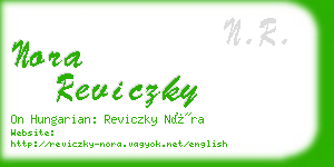 nora reviczky business card